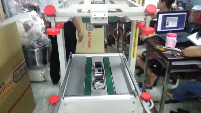 Máy dán băng keo thùng carton, thùng giấy hai mặt FXJ6050