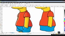 Curso de Corel Draw X5 Aula 21 Bart Simpson Parte 5 de 6