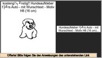 Angebote Online Hundeaufkleber fürs Auto - mit Wunschtext - Motiv H8 (16 cm)