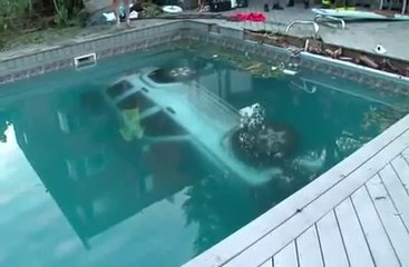 Found a car in his pool! Crazy...
