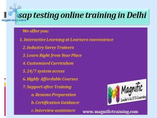 Sap TESTING Online Training IN USA,UK