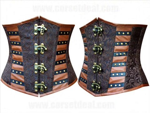 Wonderful Steel Boned Brocade Waist Reducing Corset