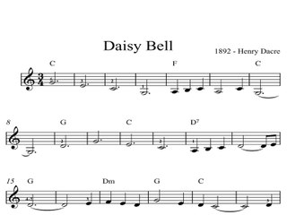 Daisy Bell DIGITAL SHEET MUSIC Piano Organ & Keyboard: Book 3