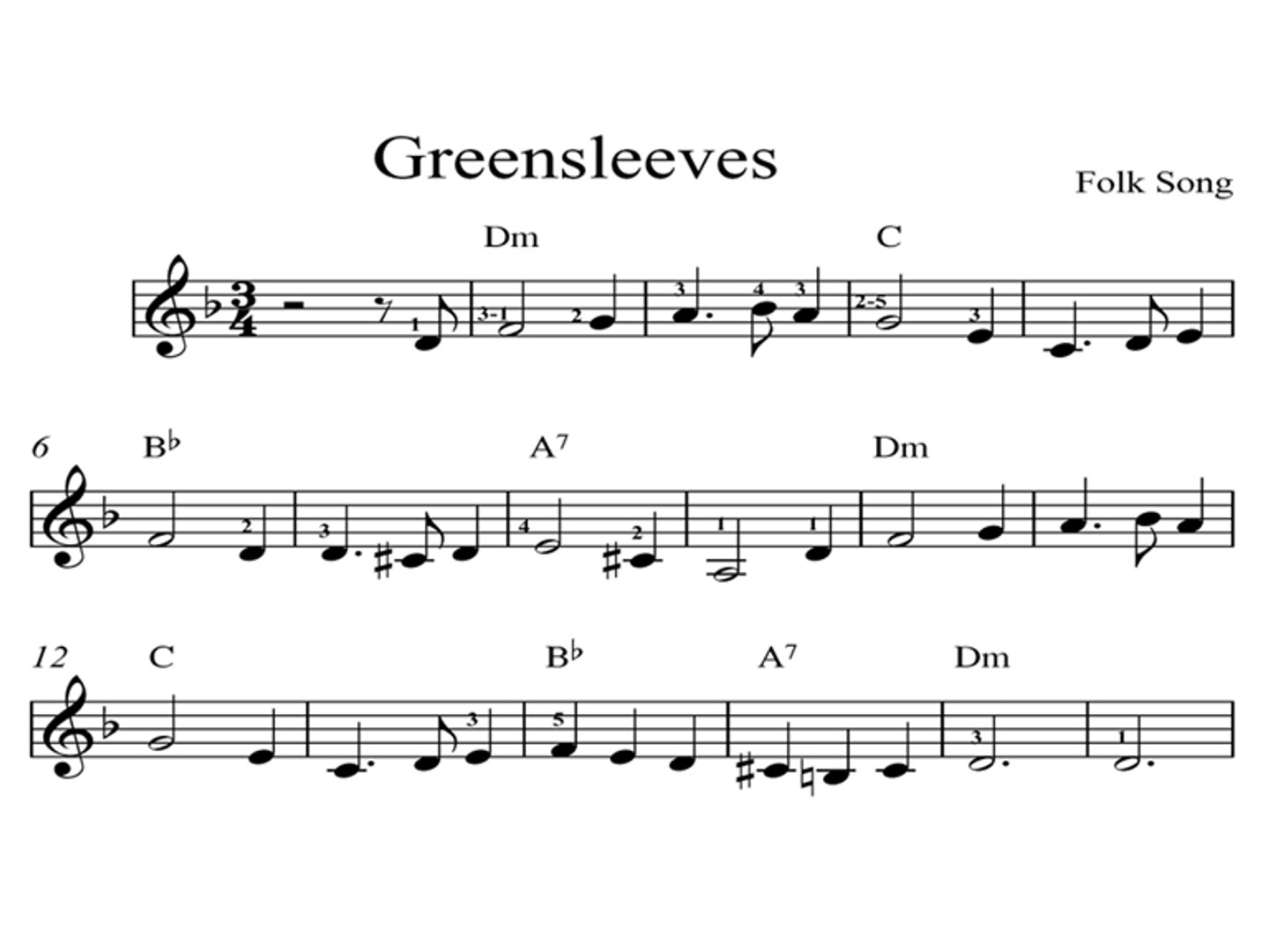 Greensleeves DIGITAL SHEET MUSIC Piano Organ & Keyboard: Book 3 - video  Dailymotion