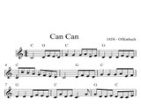 Can Can DIGITAL SHEET MUSIC Piano Organ & Keyboard: Book 3