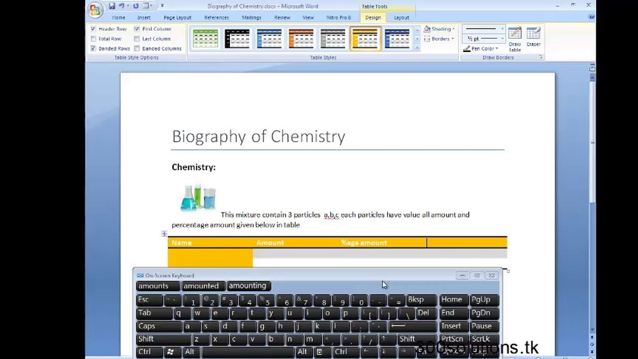 Microsoft Word Basic Tutorial Part 3 - Table making