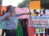 Solidarity Demonstration with Gaza Palestine By The Vision Organization infront of Karachi Press Club