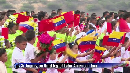 Chinese president Xi Jinping arrives in Venezuela