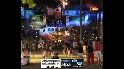 Nuit des Chimères - l'escalier du Jet d'eau / la reine blanche / perpective sur la place des Jacobins