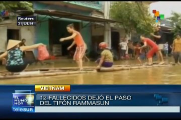 Tifón "Rammasun" deja al menos 12 muertos en Vietnam