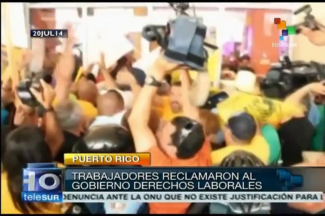 Empleados públicos de Puerto Rico no cesan protestas contra Ley 66