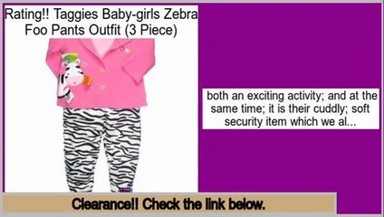 Consumer Reports Taggies Baby-girls Zebra Foo Pants Outfit (3 Piece)