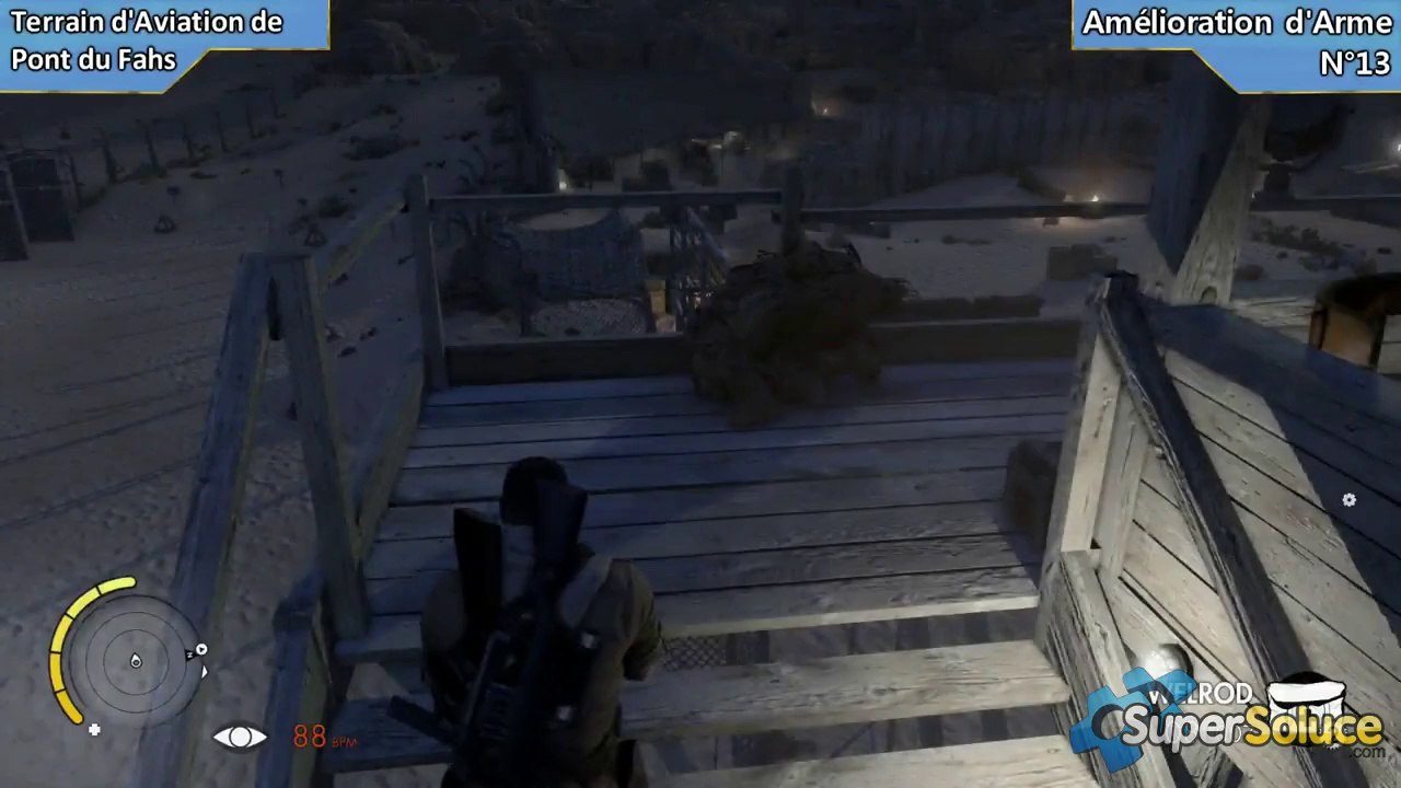 Sniper Elite III - Emplacement des 2 Améliorations d'Arme de la mission Terrain d’Aviation de Pont du Fahs