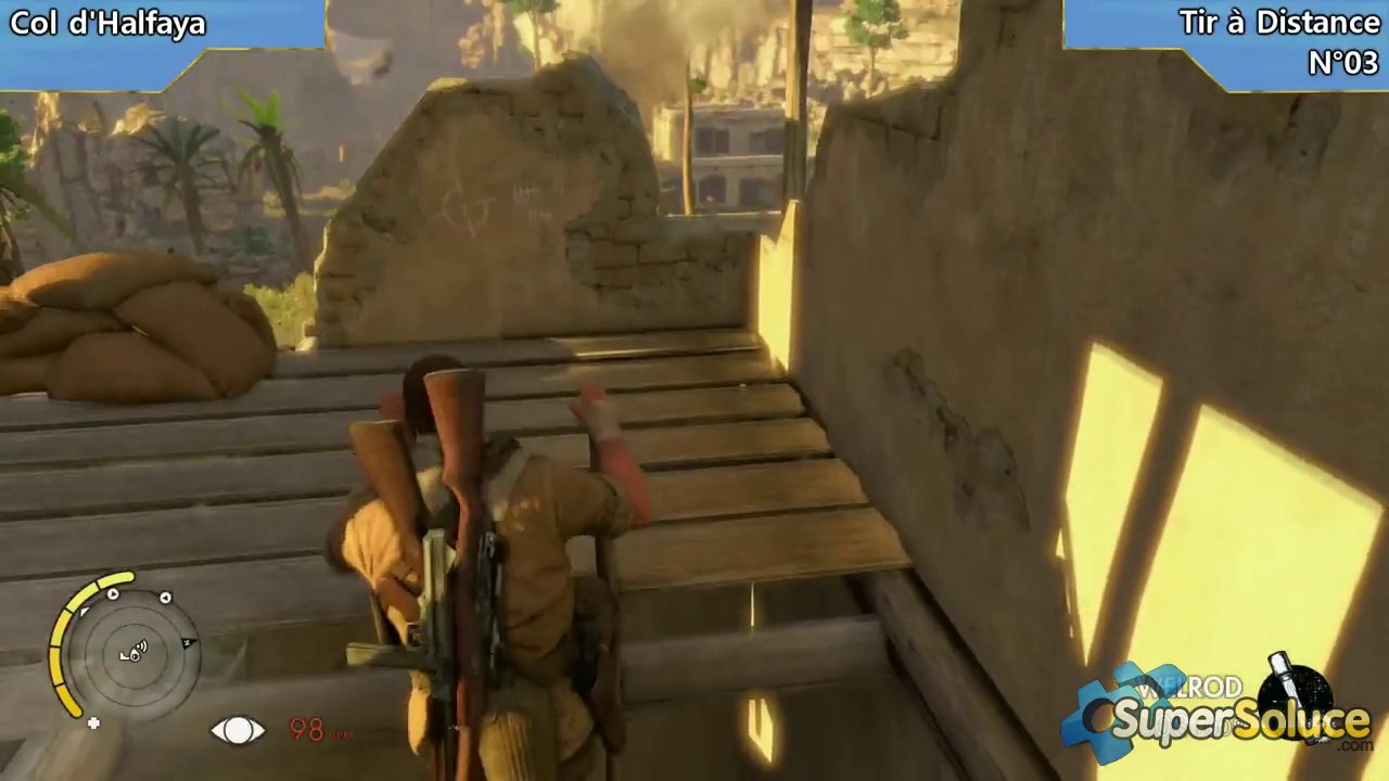 Sniper Elite III - Emplacement du Tir à Distance de la mission Col d'Halfaya