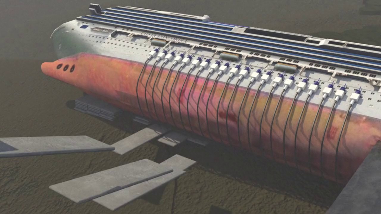 Le Concordia fait ses adieux à Giglio