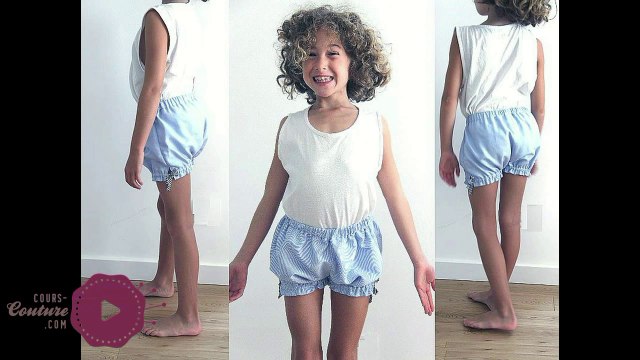 cours de couture - Apprendre à coudre un short bouffant - Tuto de couture