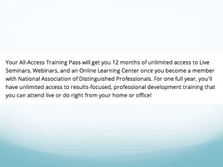 National Association of Distinguished Professionals Education