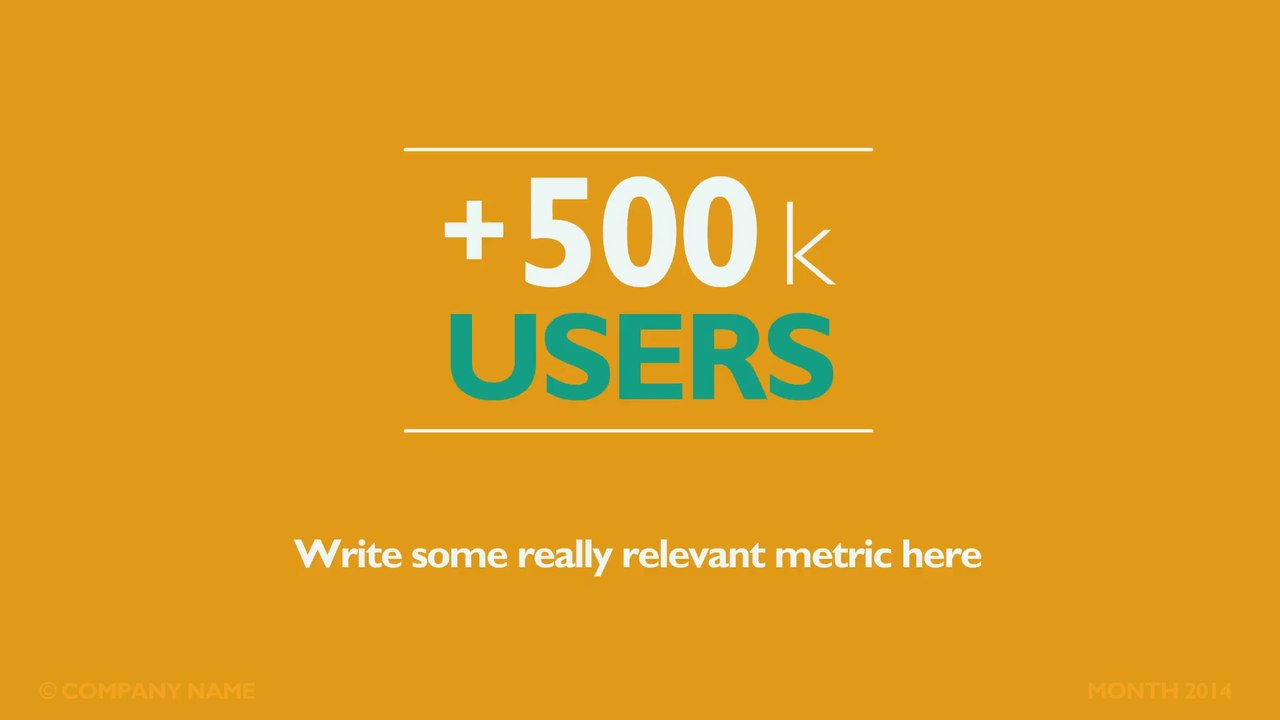 Metrics presentation video template