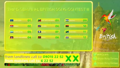 3rd SEMIFINAL - BRITISH SONG CONTEST 3