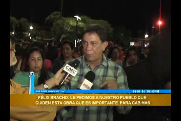 FELIX BRACHO: Le pedimos a nuestro pueblo que cuide esta obra (Plaza el Barroso II) que es importante para cabimas