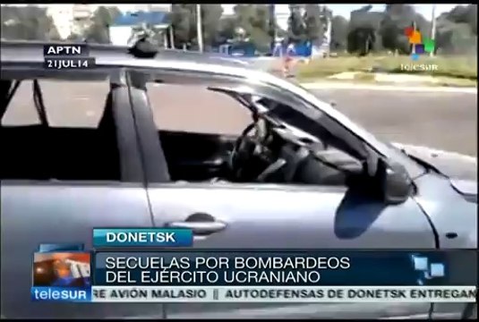 Residentes de Donetsk evidencian daños por bombardeos de Kiev