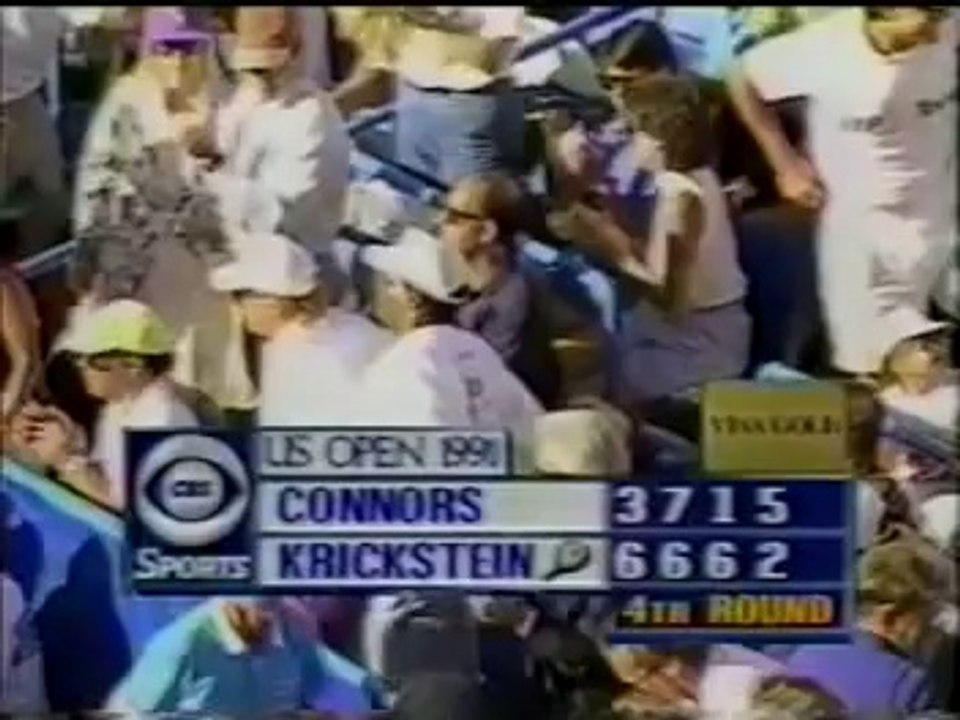 US Open 1991 4th Round - Jimmy Connors - Aaron Krickstein