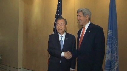 Kerry, Ban meet in Egypt to plea for peace in Gaza
