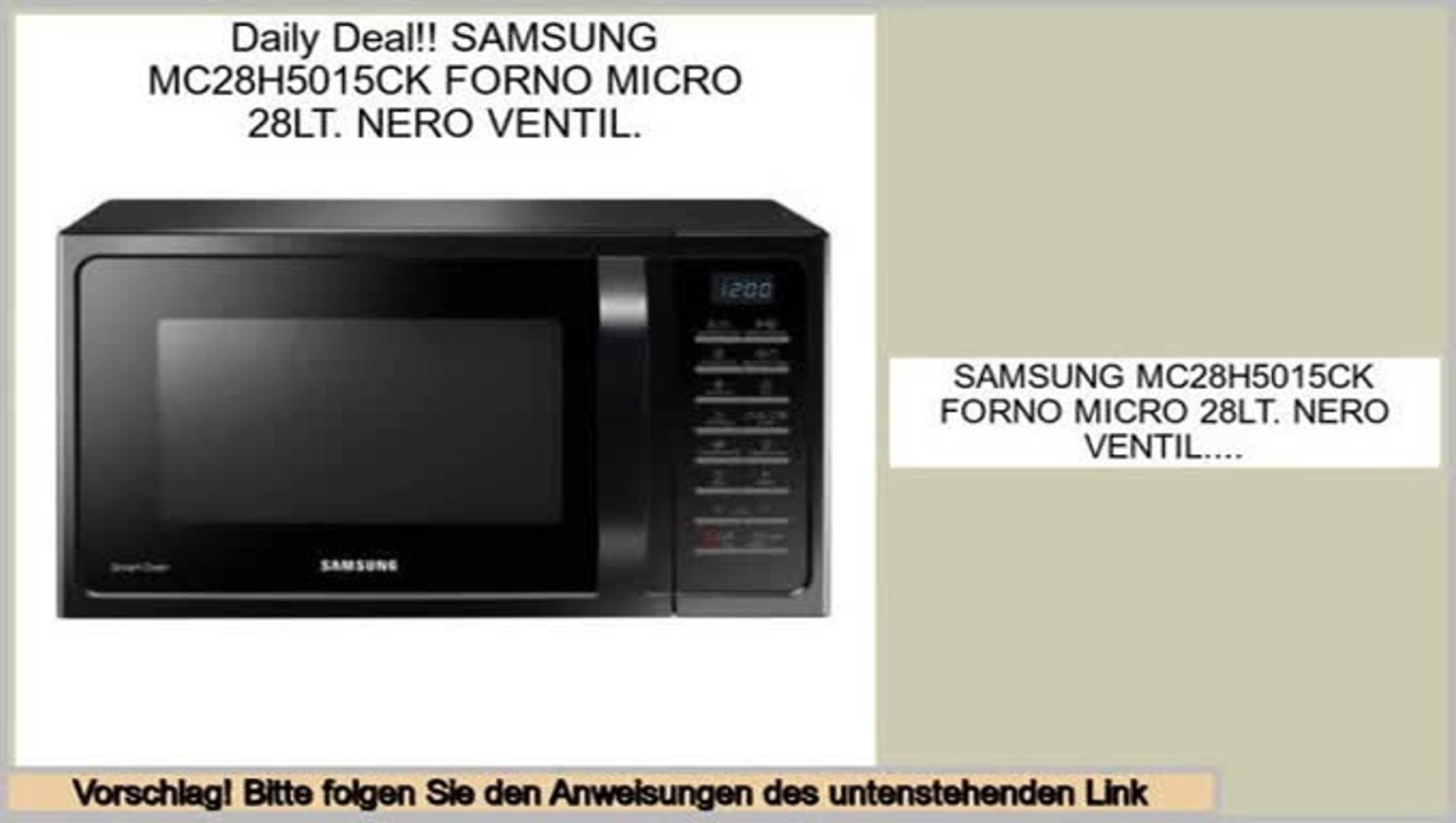 Consumer Reviews SAMSUNG MC28H5015CK FORNO MICRO 28LT. NERO VENTIL. - video  Dailymotion