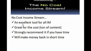 No Cost Income Stream Review   Huge Free Bonus!