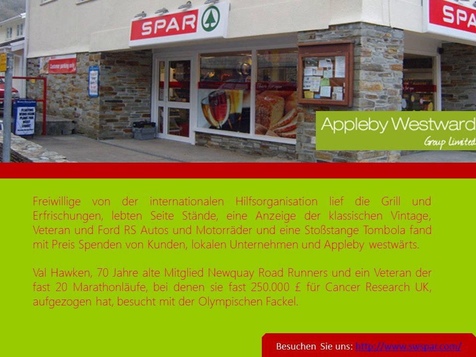 Appleby Westward Group Limited Paris Distribution : Speicher Erhöhen Mehr Als £1500 Für Cancer Research Uk