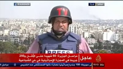 Gaza - Al Jazeera Reporter Breaks Down On The Air