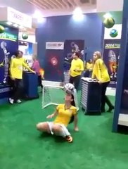 Hot Brazil Model with Amazing football Skills