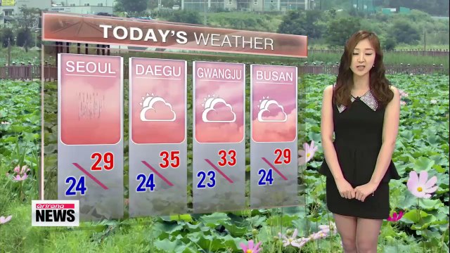 Monsoon rain relieves heat in Seoul