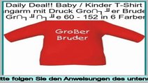 beste Baby / Kinder T-Shirt langarm mit Druck Gro�er Bruder / Gr��e 60 - 152 in 6 Farben