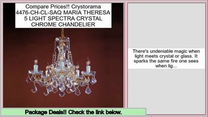 Best Crystorama 4476-CH-CL-SAQ MARIA THERESA 5 LIGHT SPECTRA CRYSTAL CHROME CHANDELIER