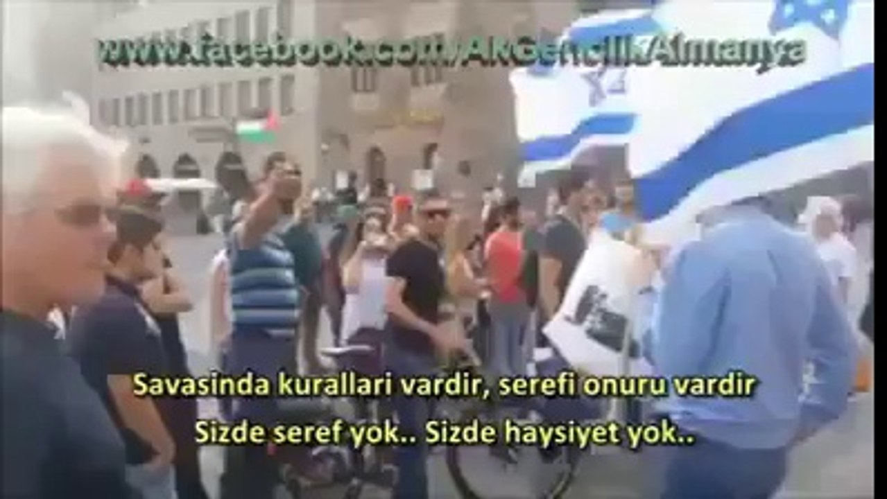 Kesinlikle izleyin- Almanya'daki Türk'ün İsrail protestocularla tek başına mücadelesi