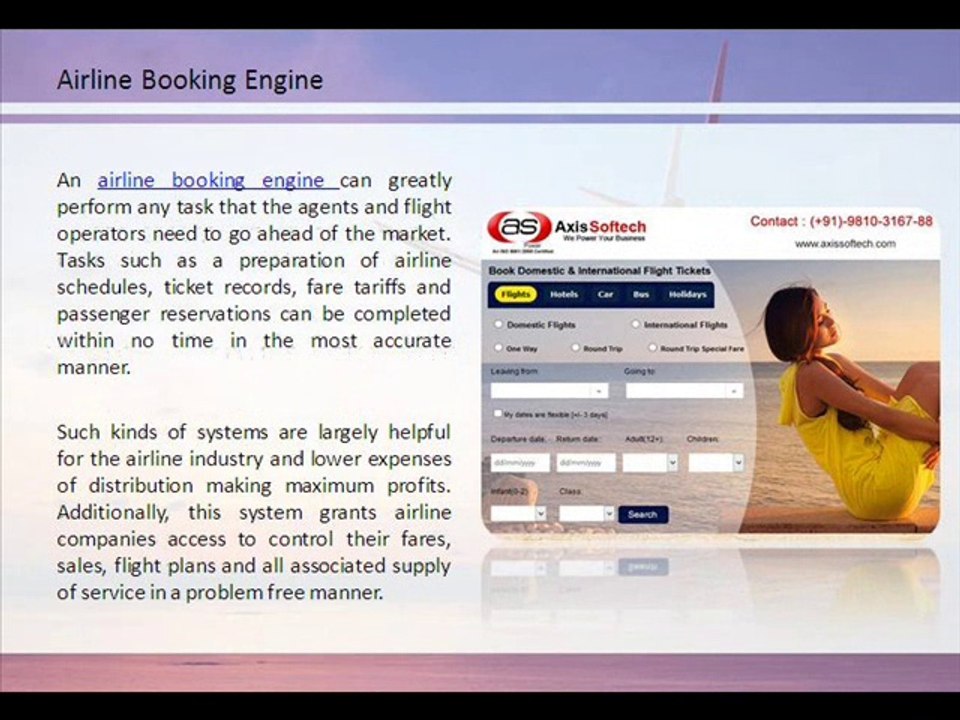 Flight Booking Engine, Airline Reservation System - @Axissoftech.com