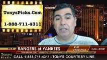 MLB Odds New York Yankees vs. Texas Rangers Pick Prediction Preview 7-23-2014
