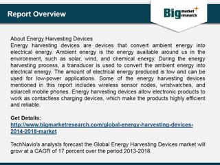 Global Energy Harvesting Devices Market 2014-2018