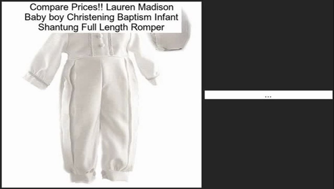 Online Shopping Lauren Madison Baby boy Christening Baptism Infant Shantung Full Length Romper
