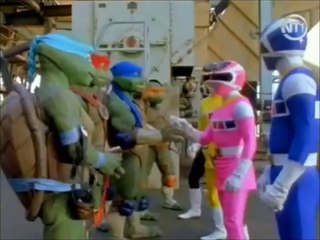 Quand Les Power Rangers rencontrent Les Tortues Ninja