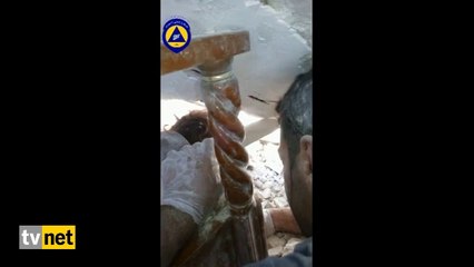 Enkaz altındaki Filistinli 2 yaşındaki kızın Yarabbi feryadı