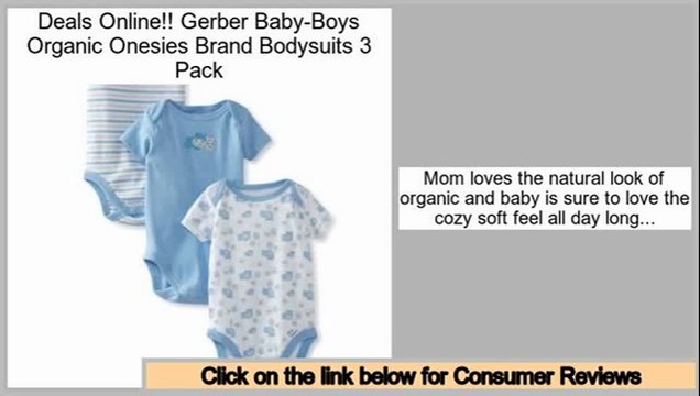 Prices Shopping Gerber Baby-Boys Organic Onesies Brand Bodysuits 3 Pack