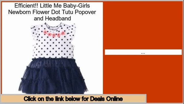 Review Price Little Me Baby-Girls Newborn Flower Dot Tutu Popover and Headband