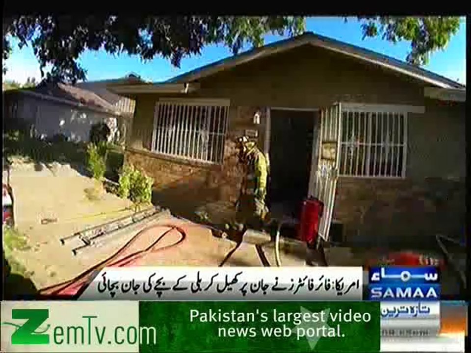 Fire-fighters Put their Life on the Line to save a Kitten in USA