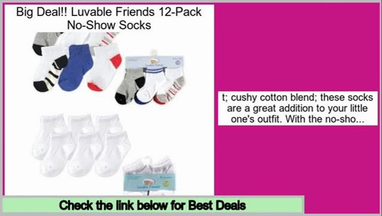 Deals Today Luvable Friends 12-Pack No-Show Socks