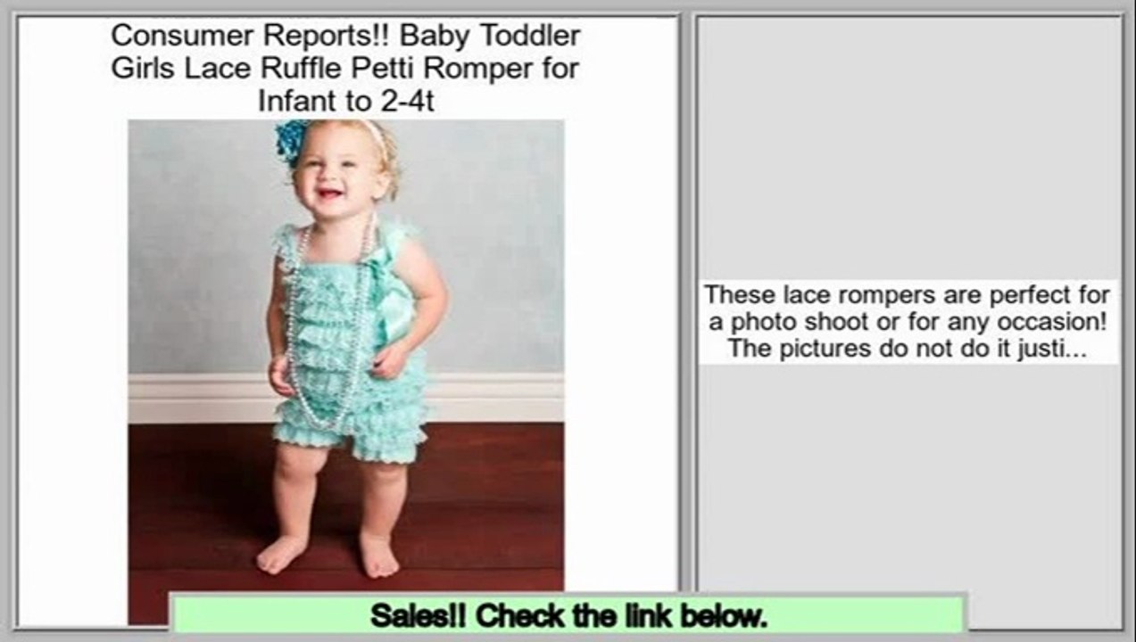 Reports Best Baby Toddler Girls Lace Ruffle Petti Romper for Infant to 2-4t