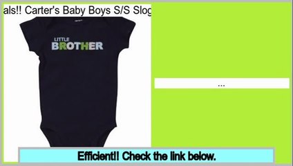 Save Price Carter's Baby Boys S/S Slogan