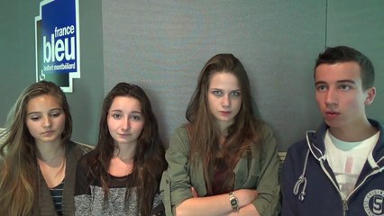 Julie, Manon, Tess et Maxime parlent de leur expérience sur le Journal de guerre
