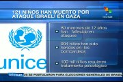 Ejército israelí ha asesinado 121 niños palestinos
